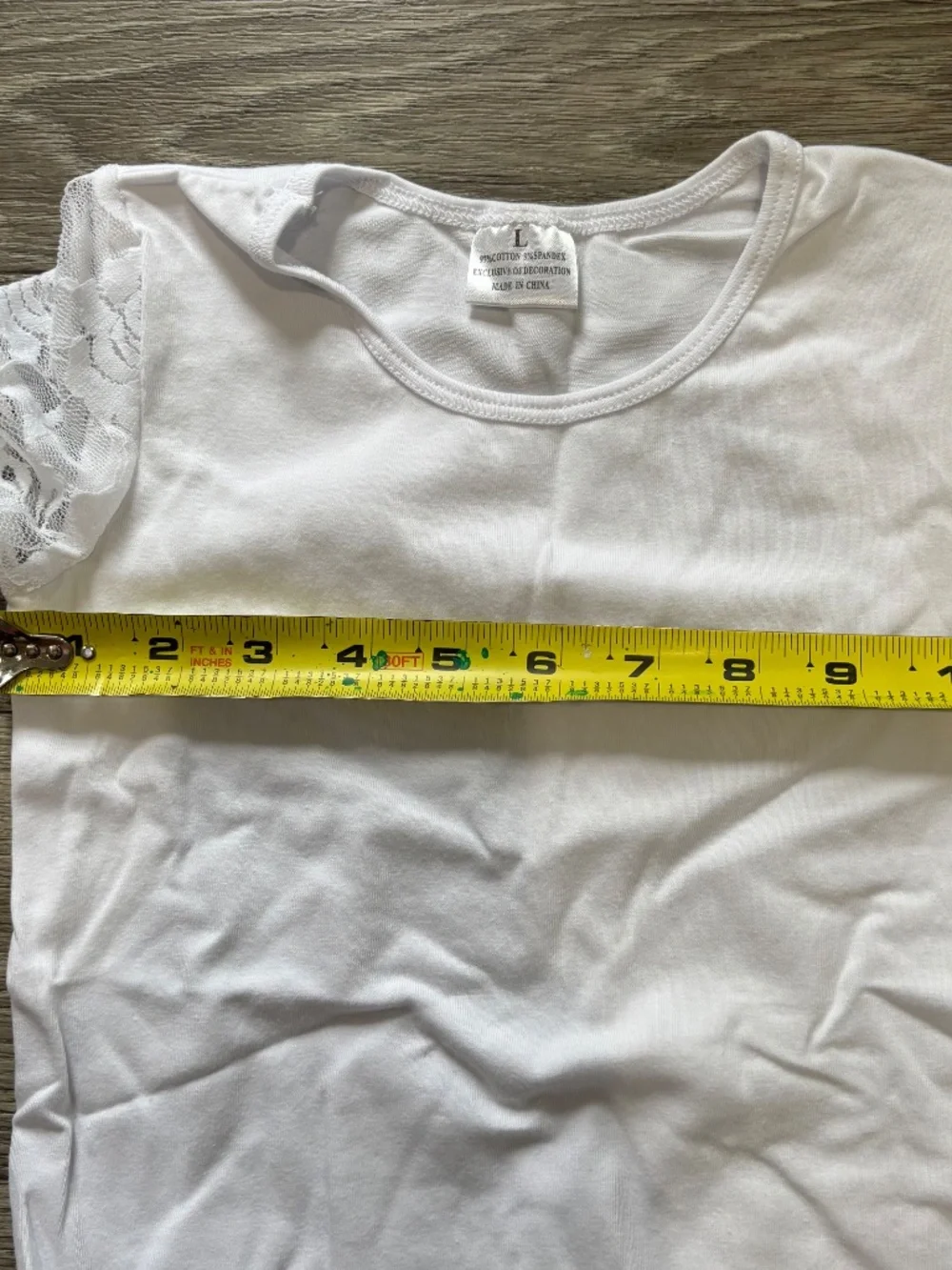 Kids Girls White Lace Long Sleeve Boutique T-Shirt Size Large Toddler 5/6